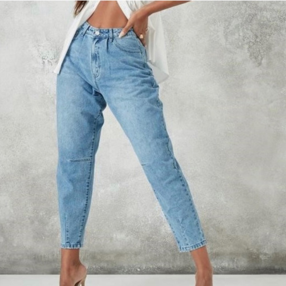 Misguided carrot leg light blue Jean